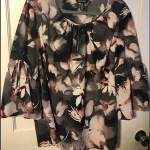 Ellen Tracy Floral Blouse Size 1X